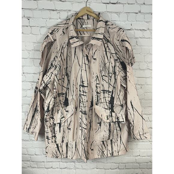 Baci Jackets & Blazers - BACI Small jacket coat Oversized lagenlook pockets Paint Splatter Art To Wear